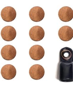 10 STANDARDS 14mm 6-Layer Pig Leather Pool Cue Tip 10pcs-