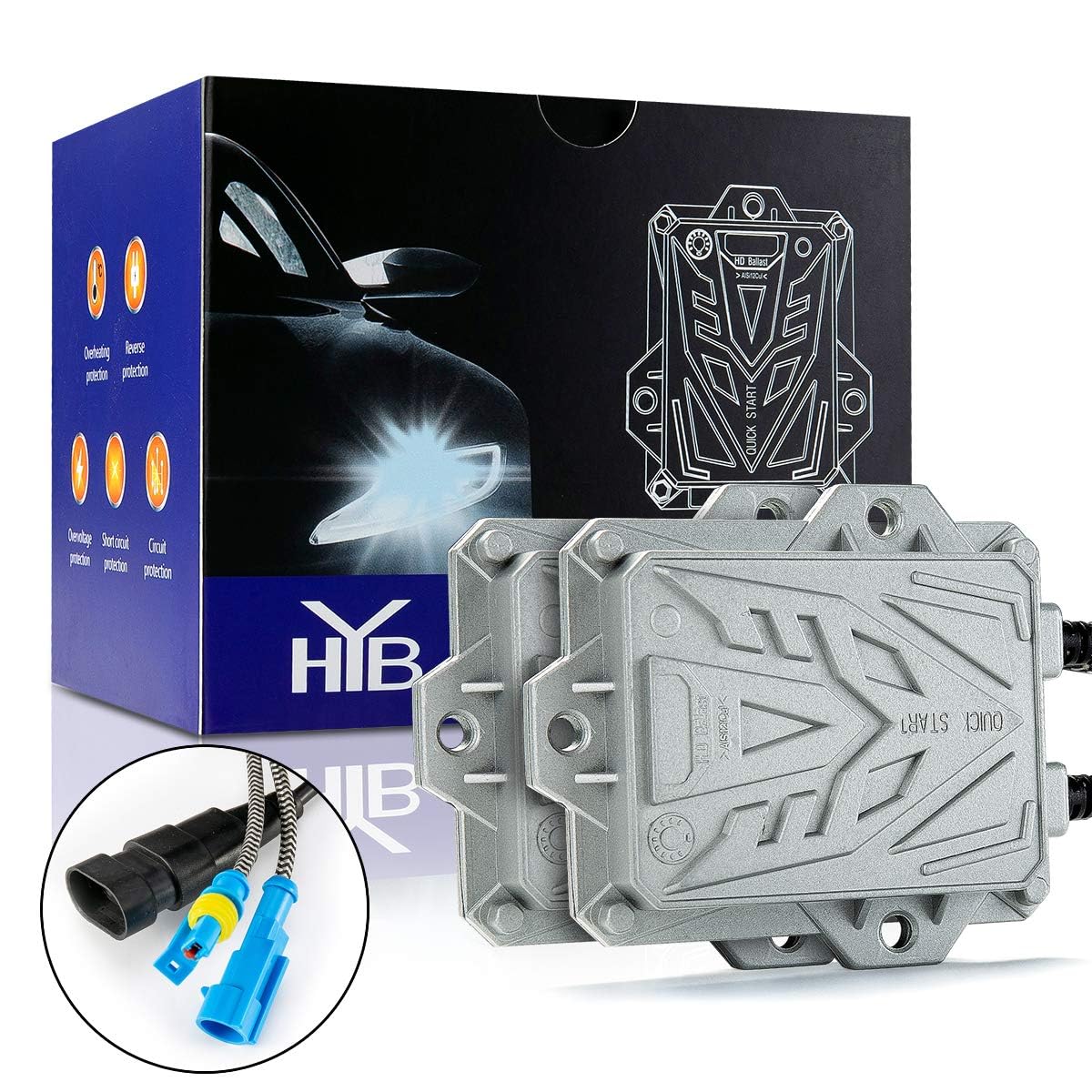 Balastro digital delgado HYB 12V para bombilla HID H11 H7 - Imagen 7