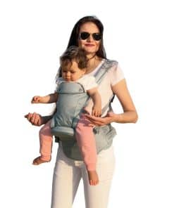 Portabebés CooCooBaby con Asiento de Cadera - -Gris