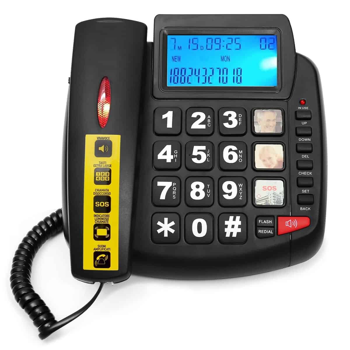 Teléfono de Escritorio Multifuncional para Ancianos VDTG,