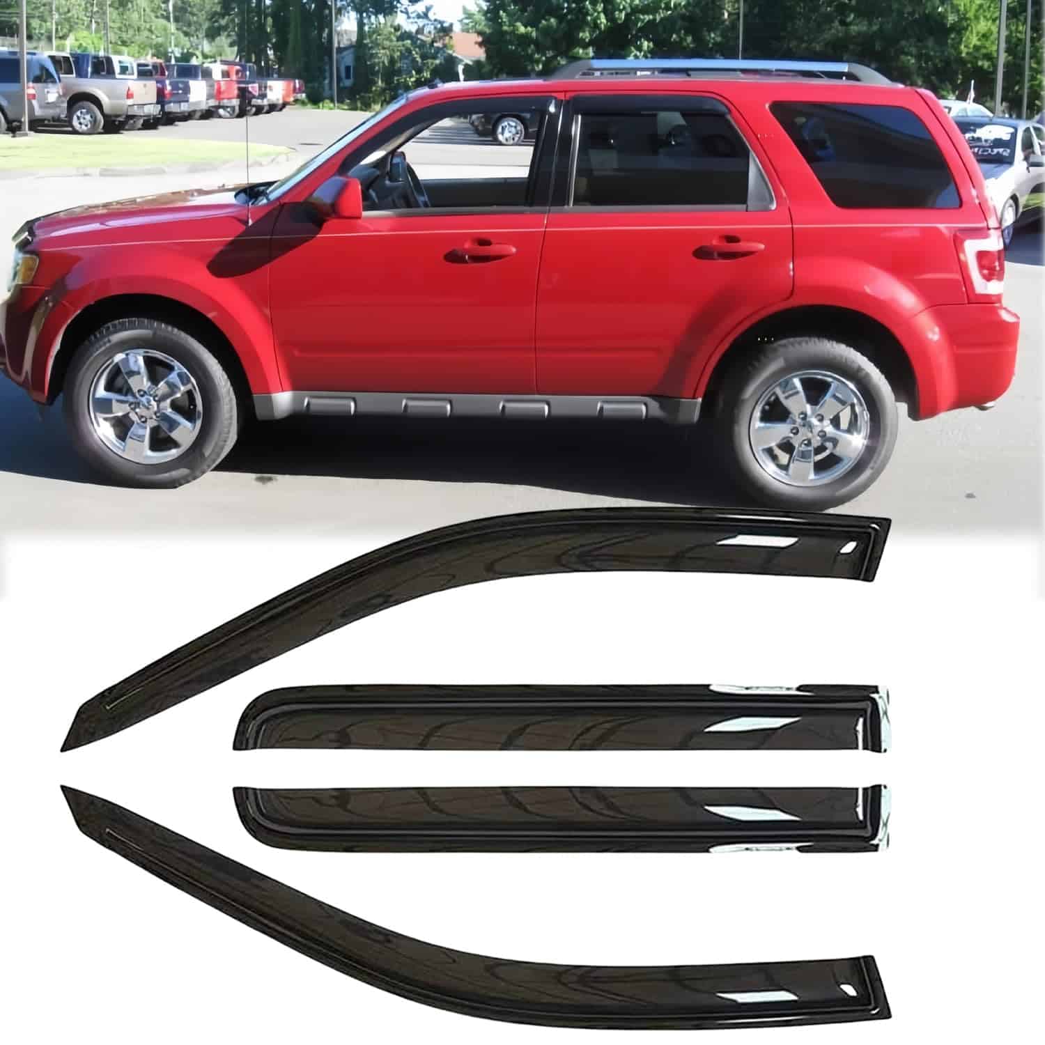 Deflector de Viento para Ventana Lateral a -Dark Smoke