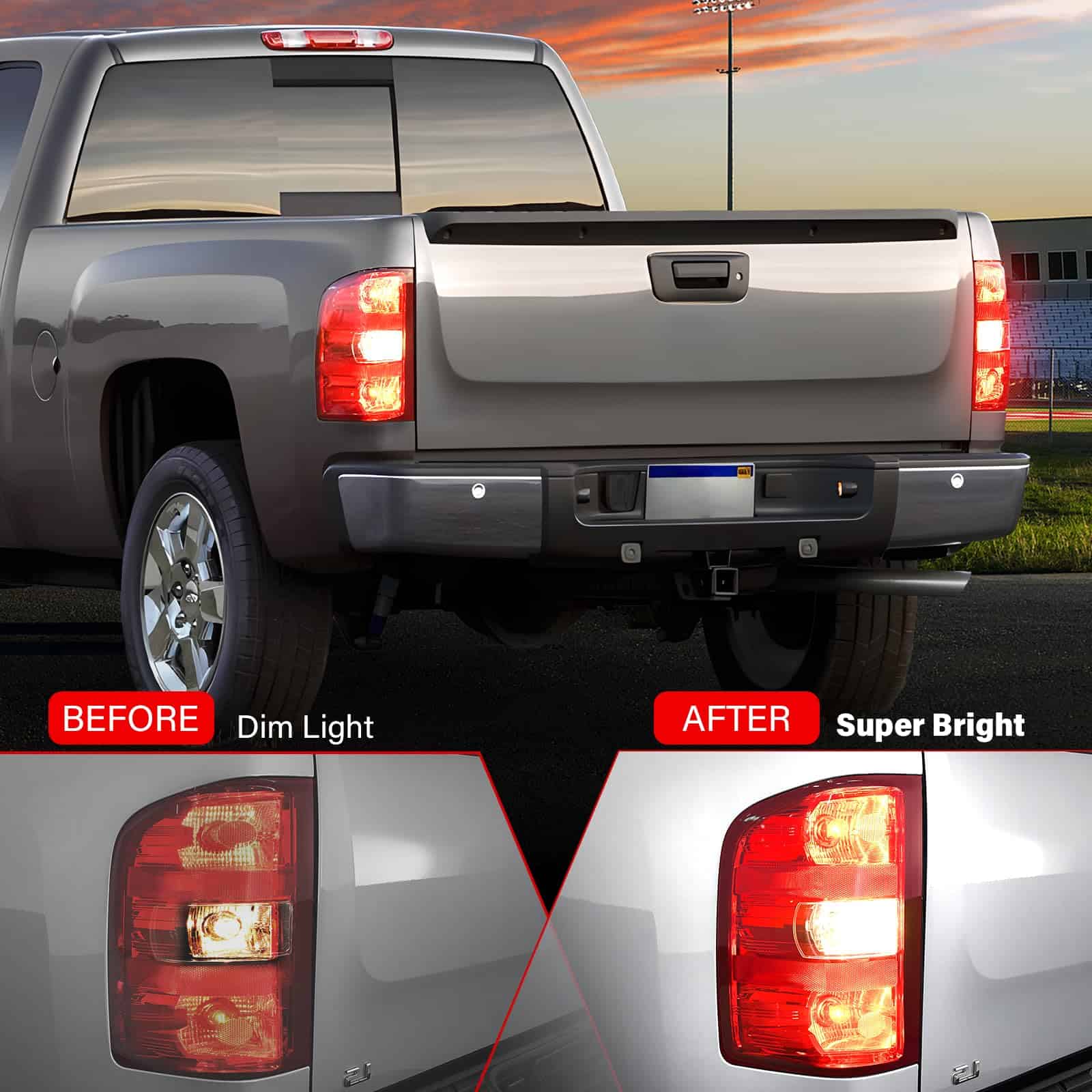 SHINEHOME Conjunto de Luces Traseras para Chevy Silverado - Imagen 5