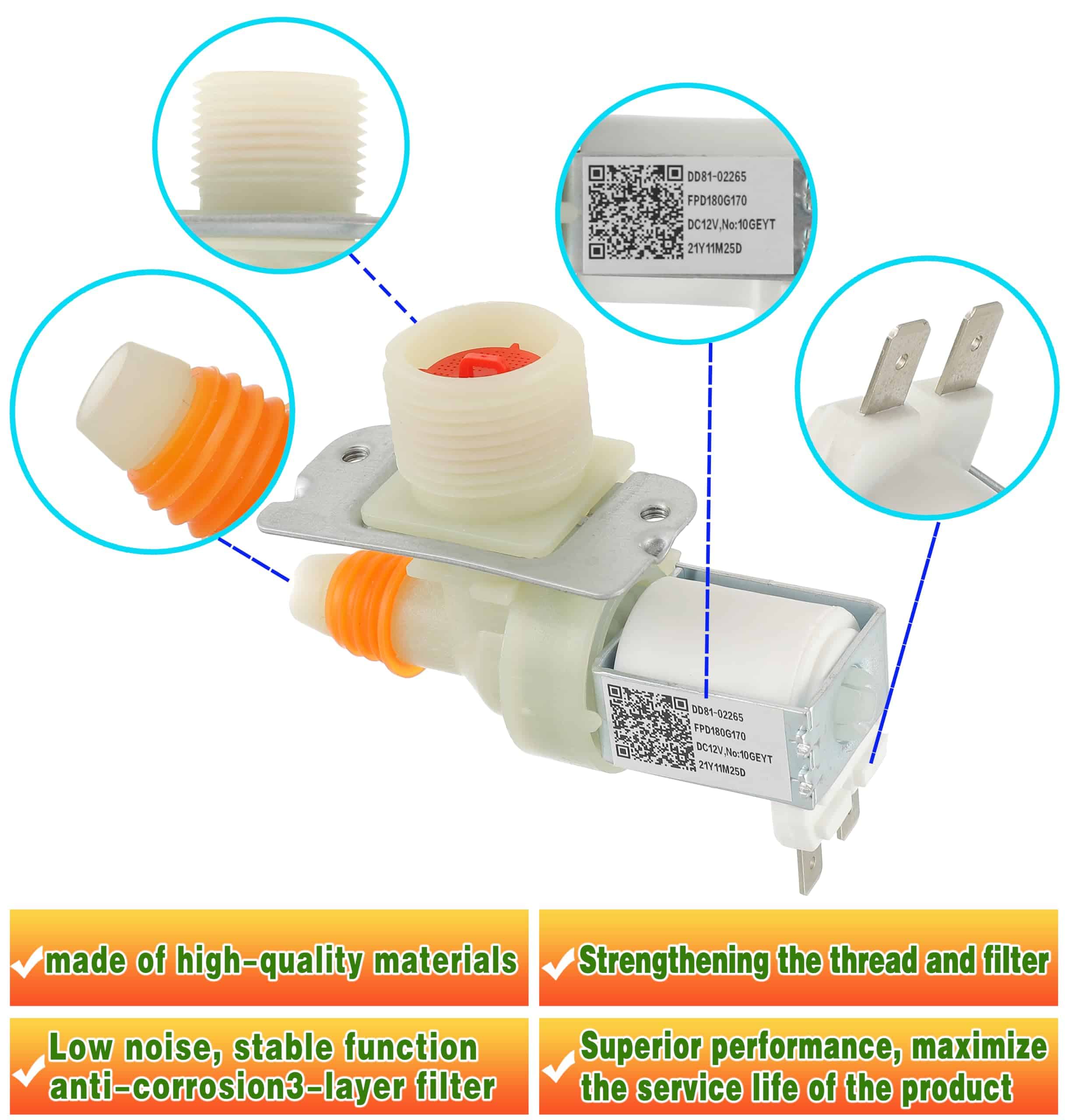 (Actualizado) Válvula de Entrada de Agua para Lavavajillas - Imagen 7