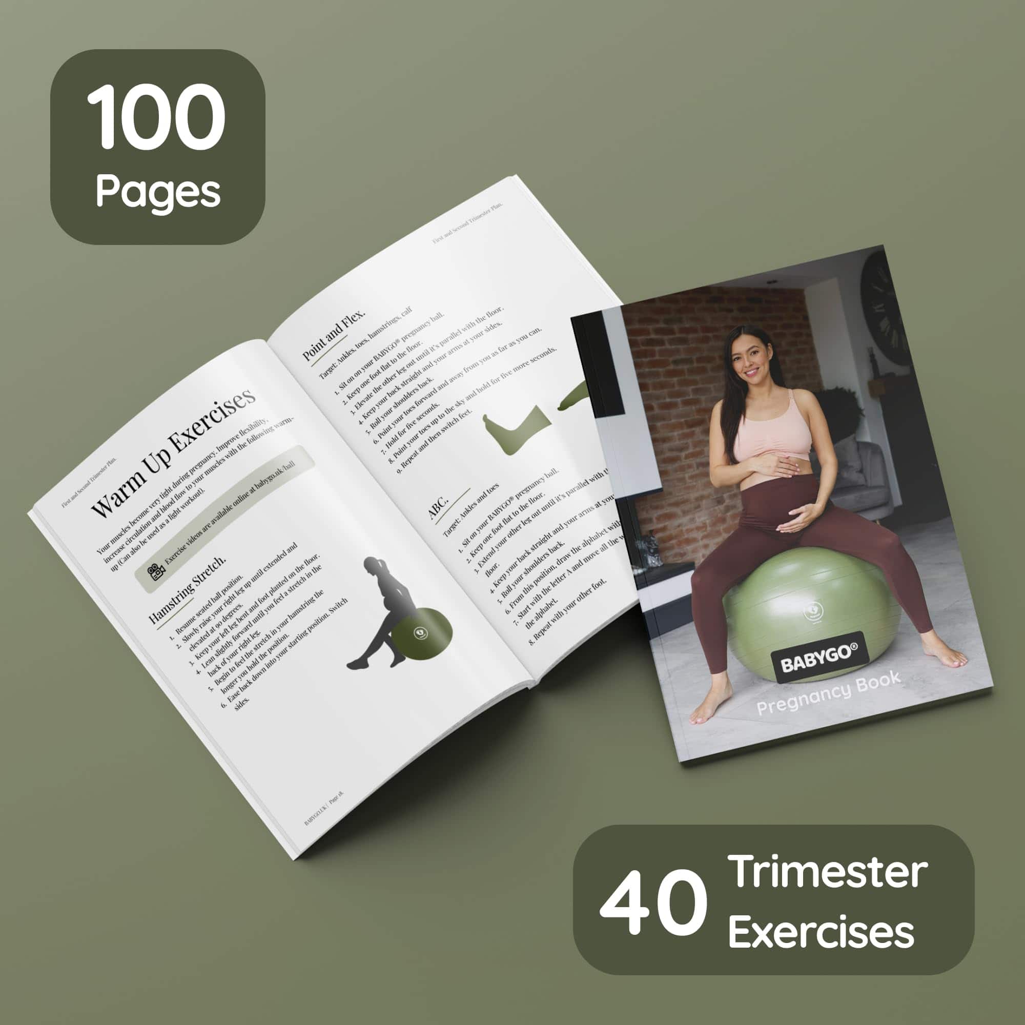 Pelota de parto BABYGO para embarazo y -Olive - Imagen 8