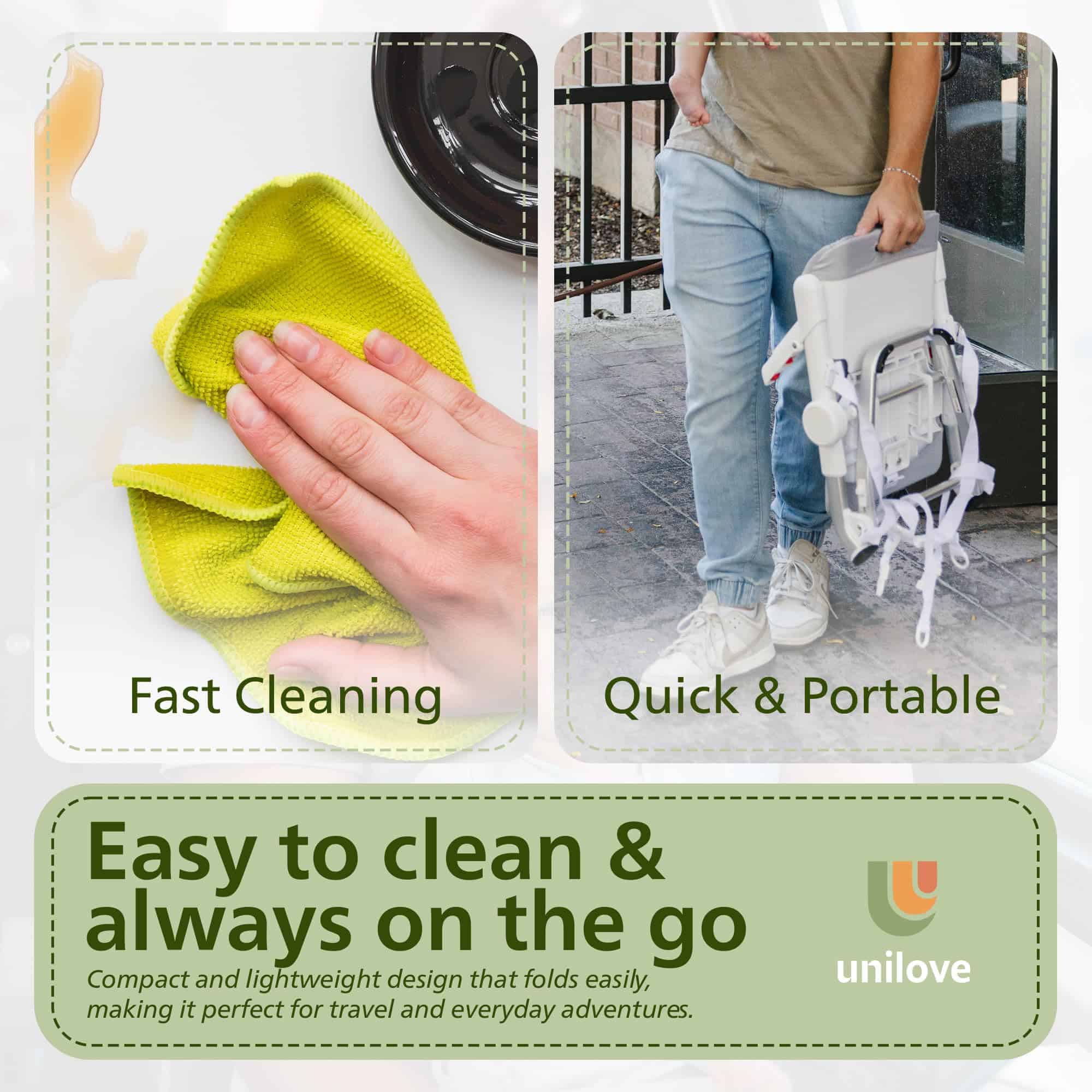 Silla alta de viaje 3 en 1 Feed Me Go para bebés y niños - Imagen 6