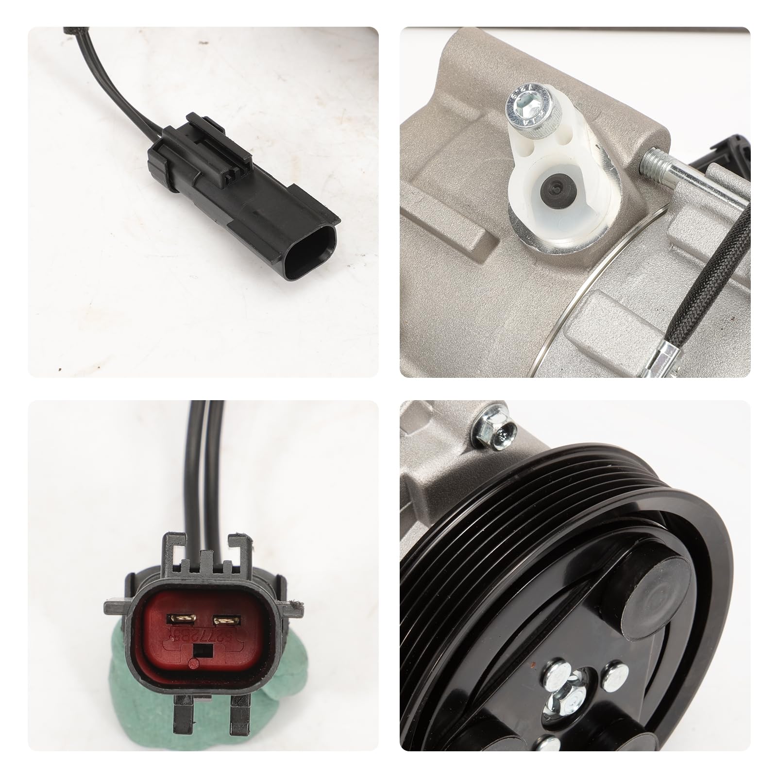 Compresor de Aire Acondicionado A/C con Embrague Compatible - Imagen 3