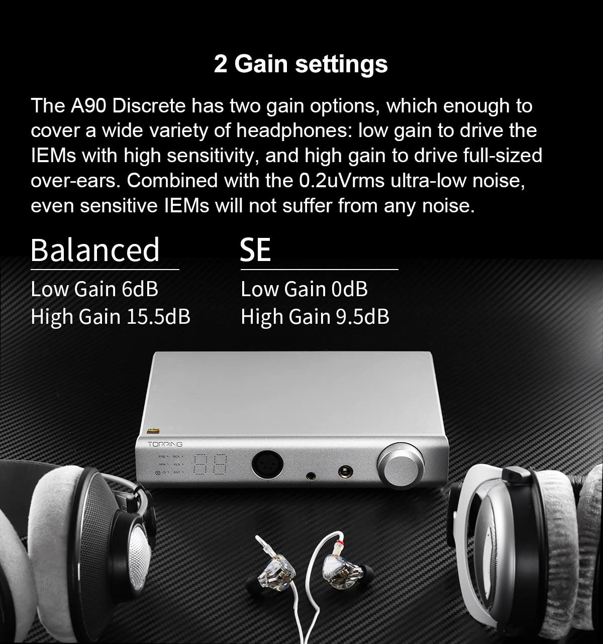 Amplificador de Auriculares HiFi TOPPING A90 Discrete, NFCA - Imagen 7