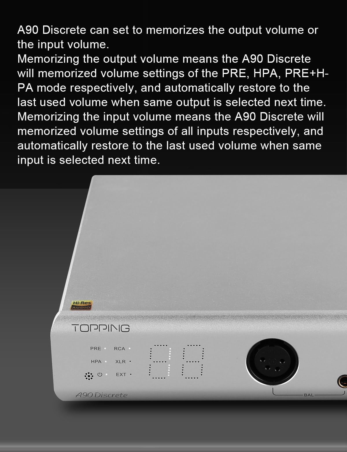 Amplificador de Auriculares HiFi TOPPING A90 Discrete, NFCA - Imagen 9