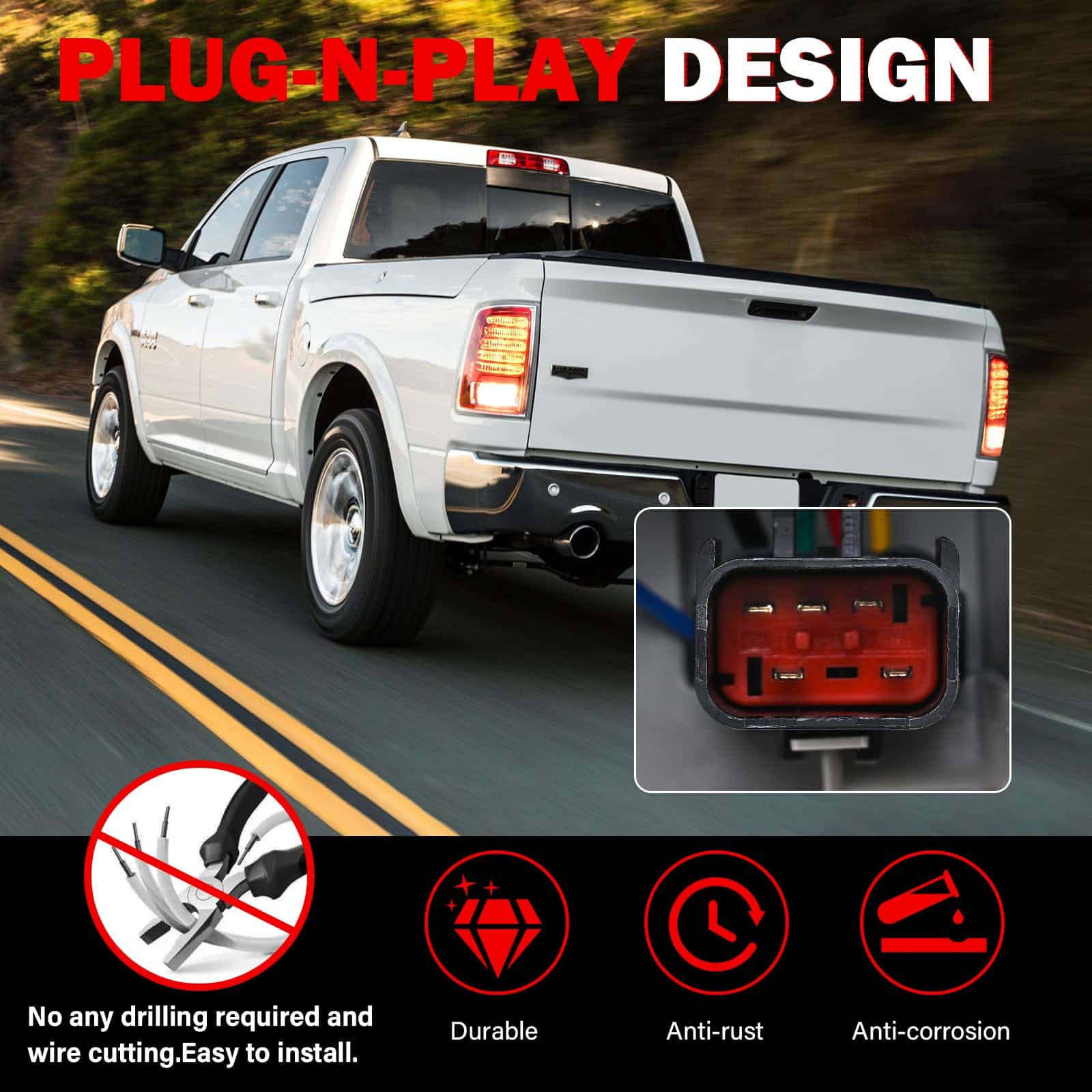 Ensamblaje de luz trasera LED SHINEHOME Compatible con 2013 - Imagen 8