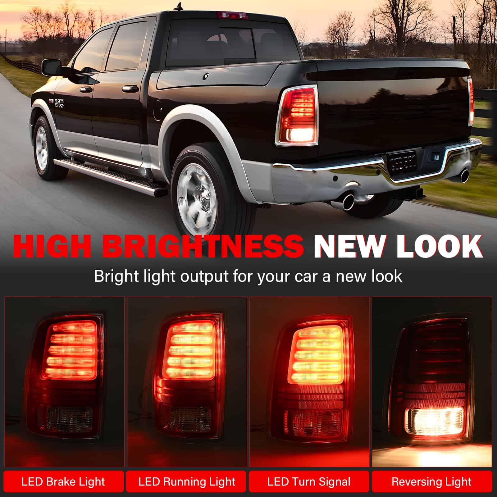 Ensamblaje de luz trasera LED SHINEHOME Compatible con 2013 - Imagen 4