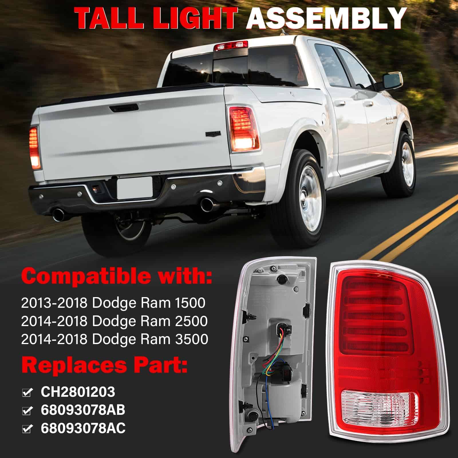 SHINEHOME Conjunto de Luz Trasera LED Compatible con 2013 - Imagen 3