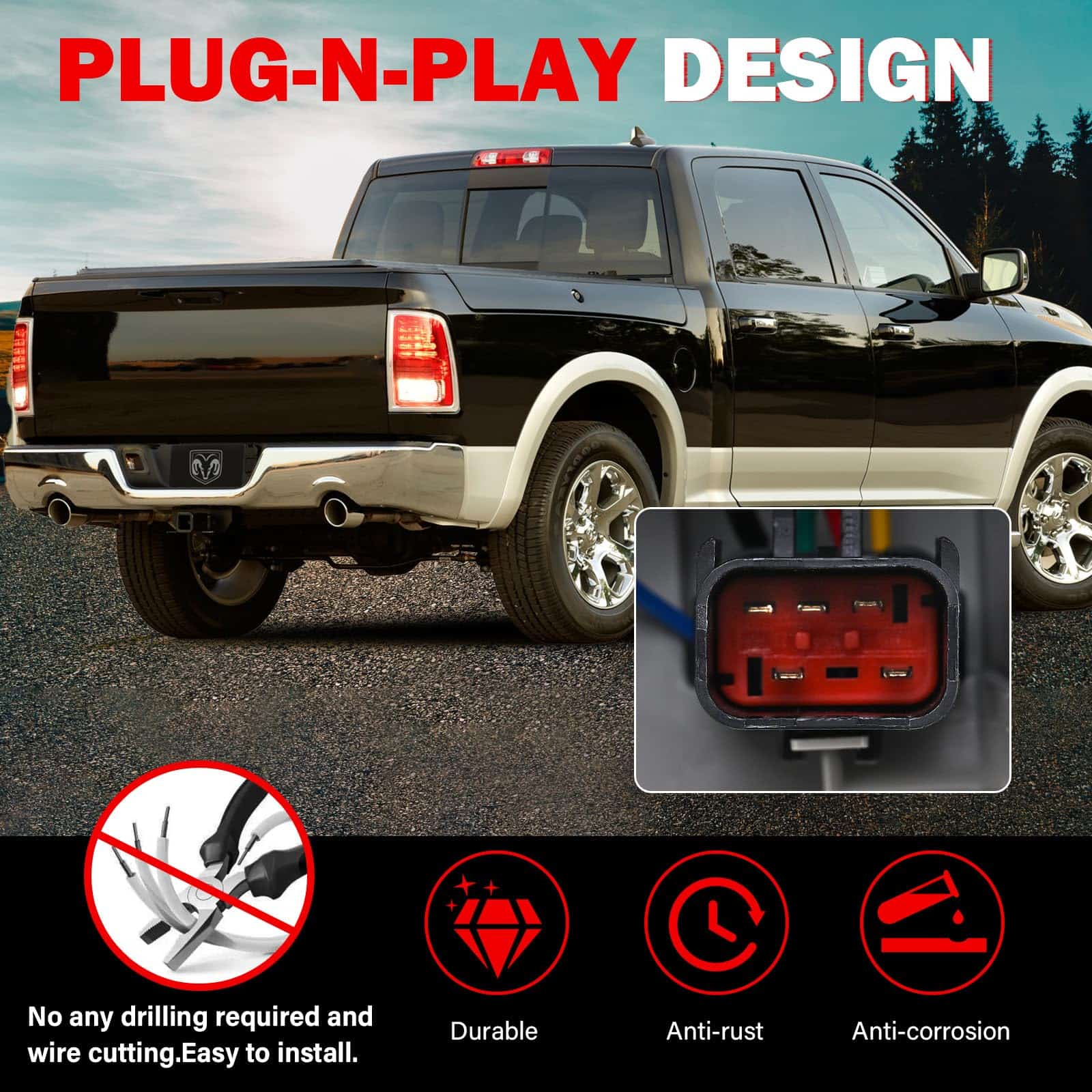 SHINEHOME Conjunto de Luz Trasera LED Compatible con 2013 - Imagen 8