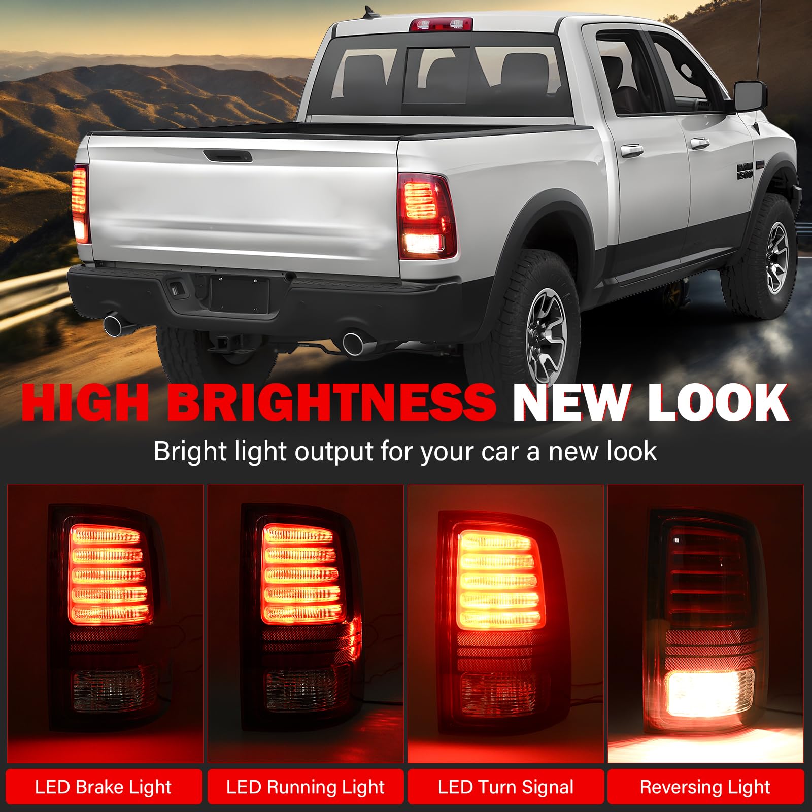 Conjunto de Luz Trasera LED SHINEHONE Compatible Con Ram - Imagen 4