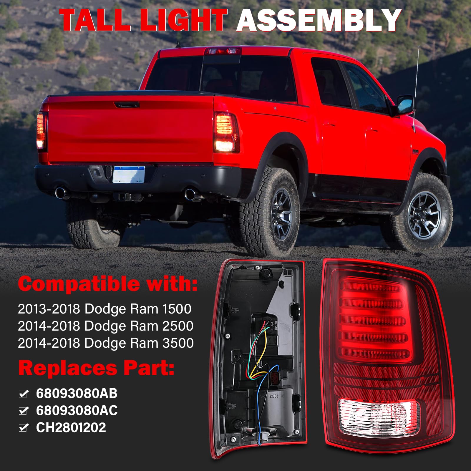 Conjunto de Luz Trasera LED SHINEHONE Compatible Con Ram - Imagen 3