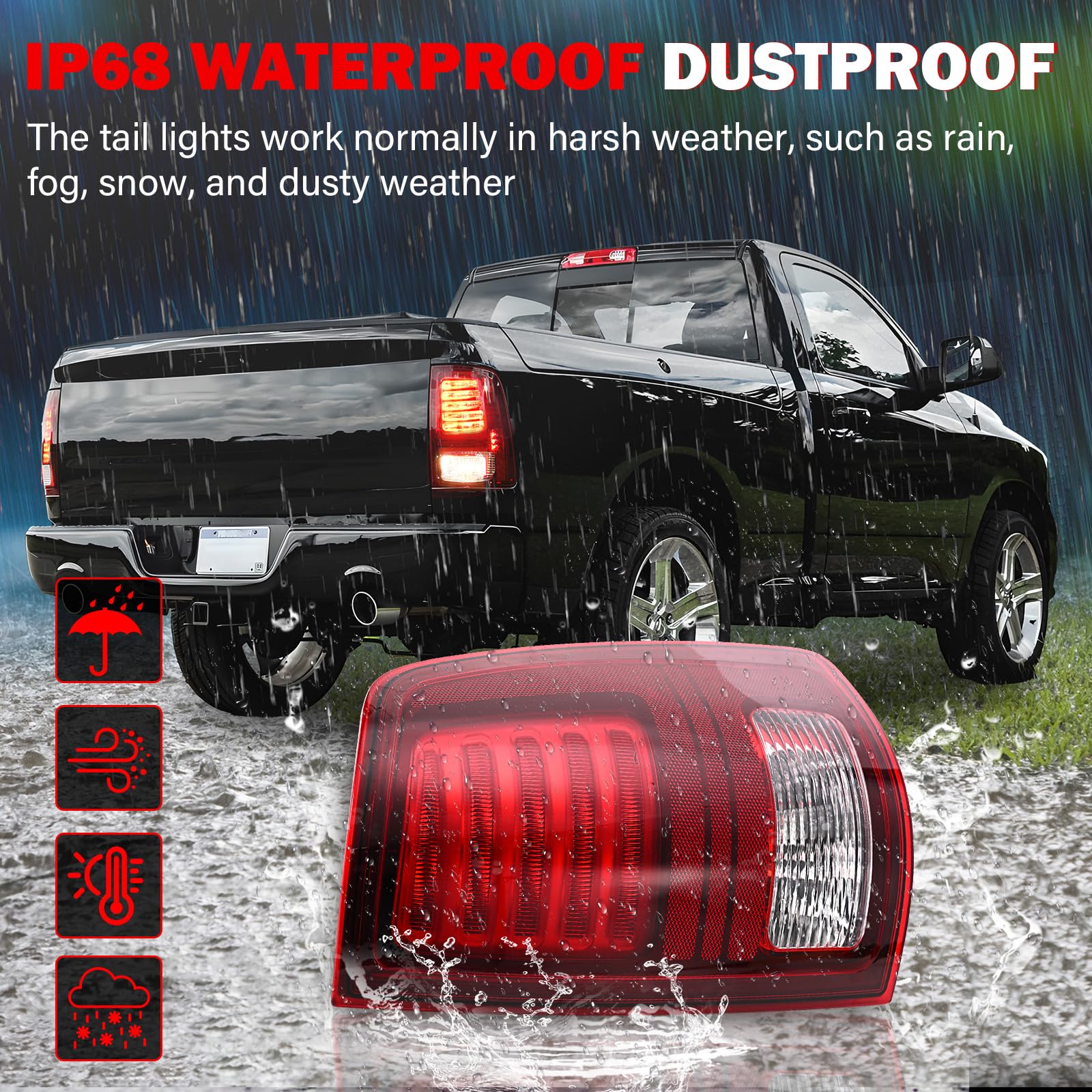 Conjunto de Luz Trasera LED SHINEHONE Compatible Con Ram - Imagen 10