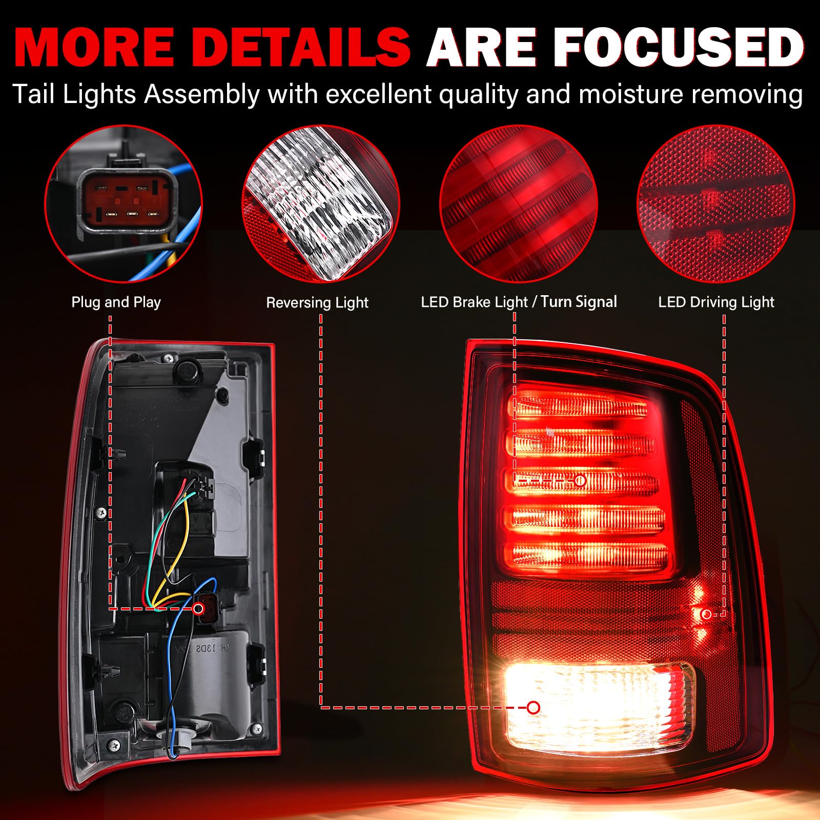 Conjunto de Luz Trasera LED SHINEHONE Compatible Con Ram - Imagen 6