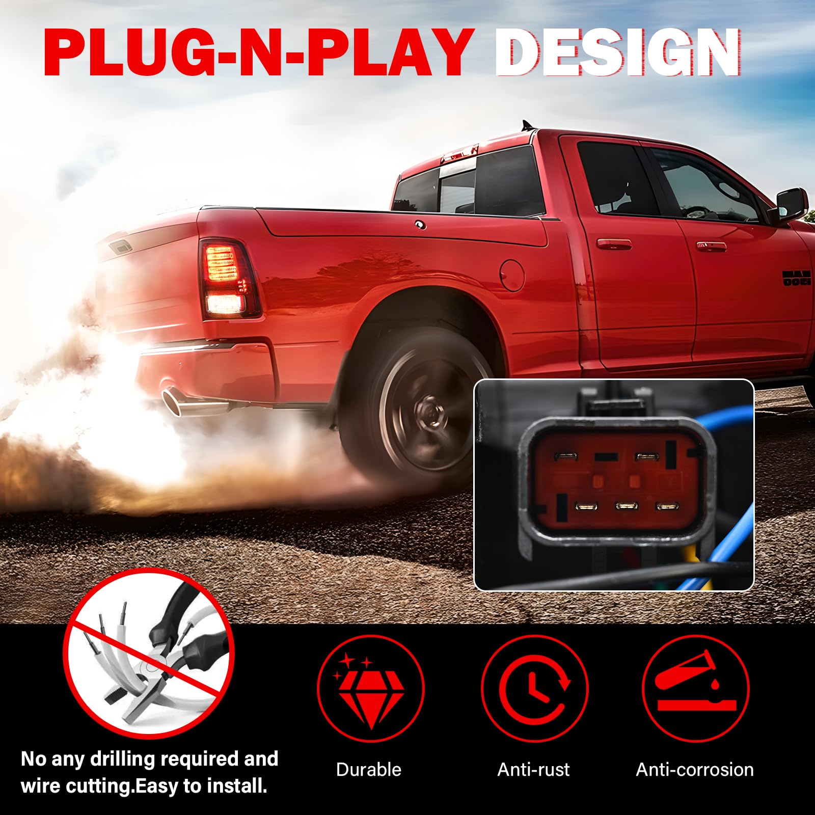 Conjunto de Luz Trasera LED SHINEHONE Compatible Con Ram - Imagen 8