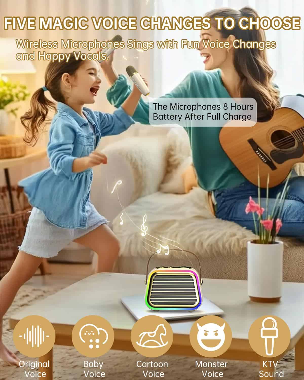 Máquina de Karaoke para Niños y Adultos EAIHW, Altavoz - Imagen 4