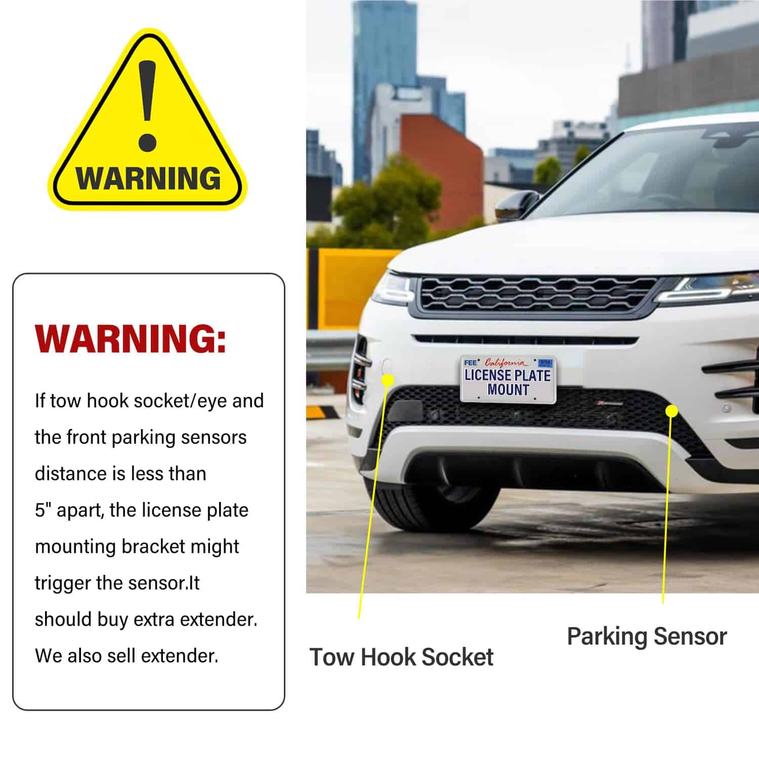 Soporte de placa de matrícula para -Negro - Imagen 4