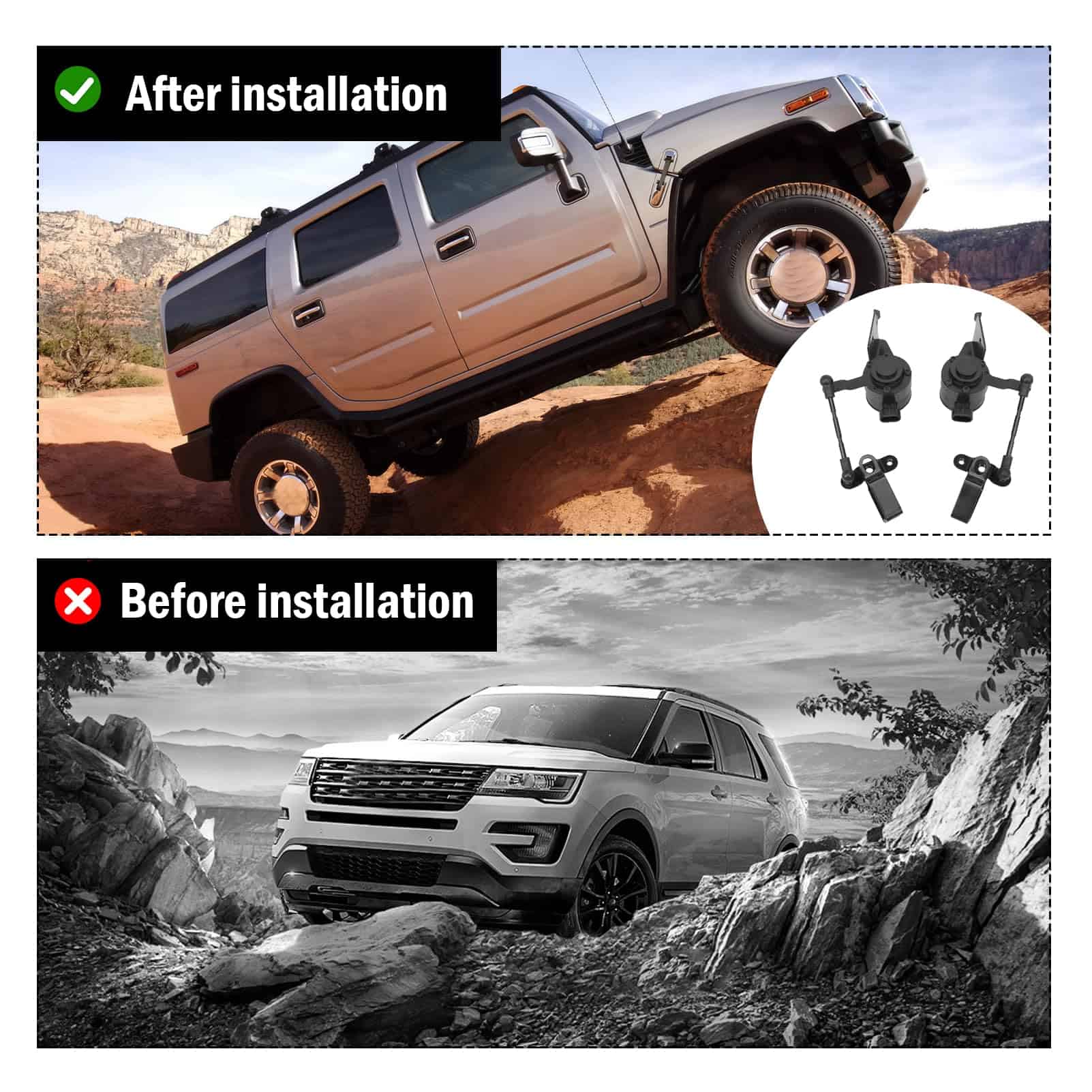 Par de sensores de altura de suspensión trasera izquierdo y - Imagen 3