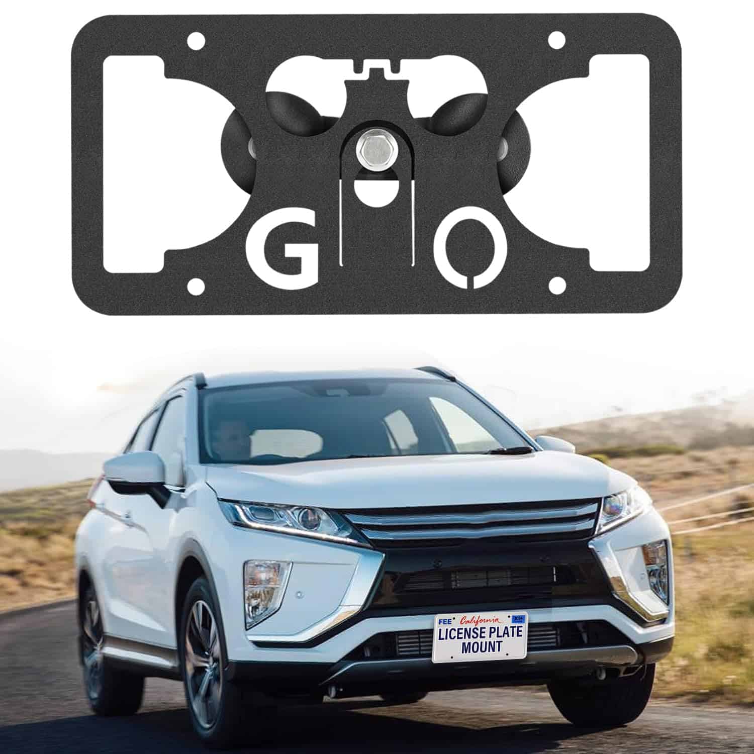 Soporte de matrícula delantero para -Negro