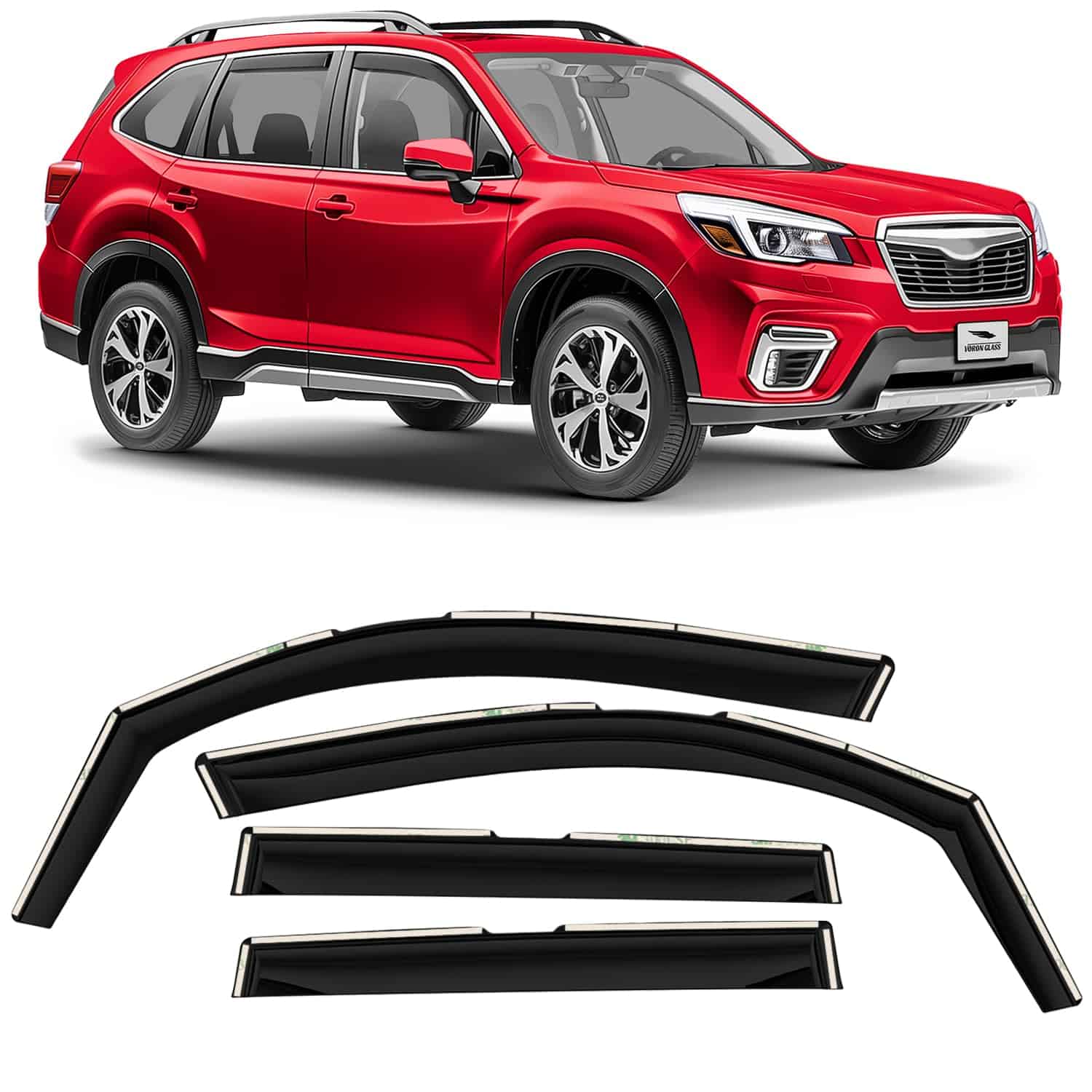 Voron Glass Rain Guards en Canal para Subaru Forester