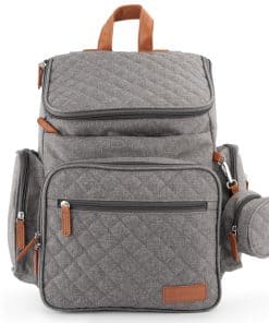 Mochila grande para pañales DELMAR BABY para -Gris Jaspeado