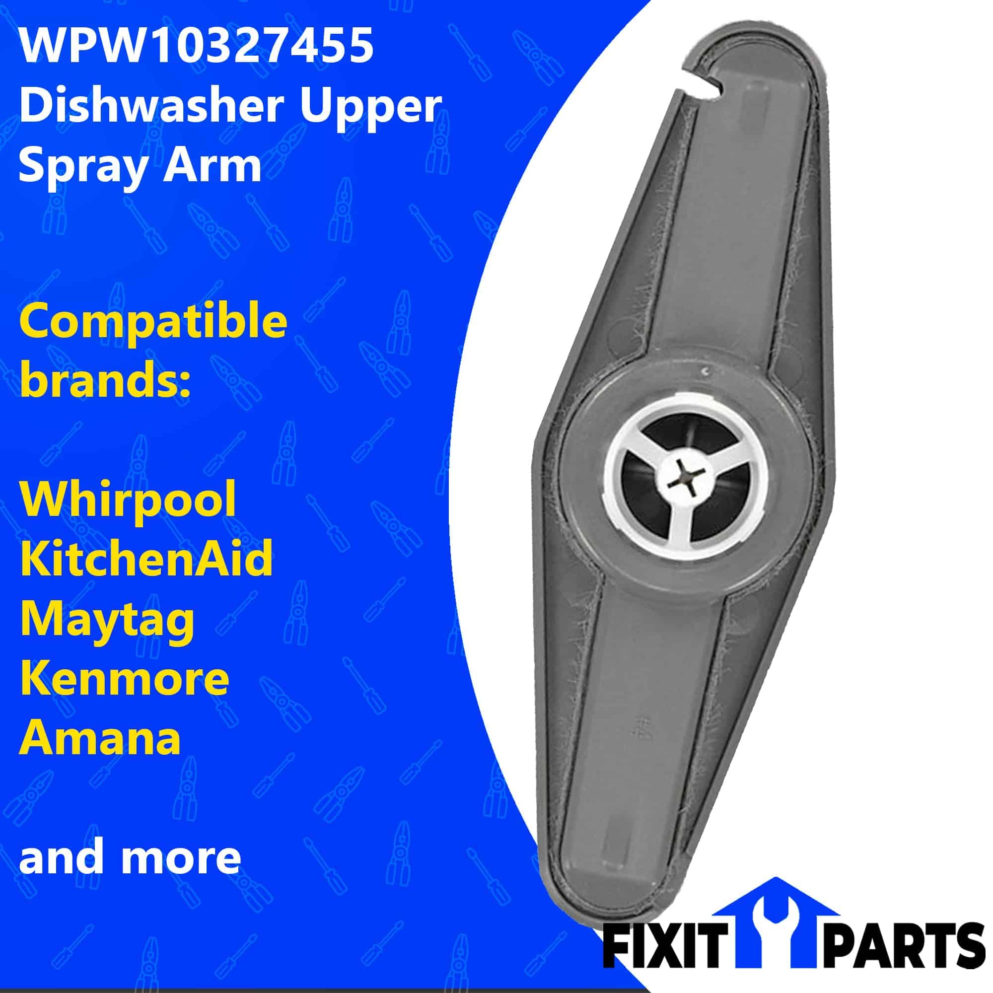 Brazo rociador superior WPW10327455 reemplaza a W10327455 - - Imagen 3