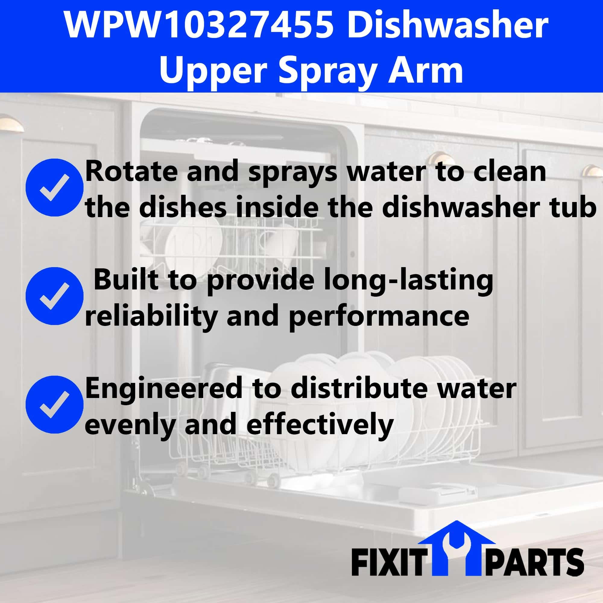 Brazo rociador superior WPW10327455 reemplaza a W10327455 - - Imagen 5
