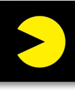 Marco de Placa de Licencia Acrílico Negro de Pac-Man -