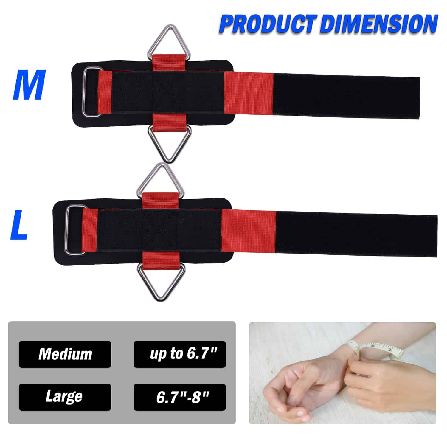 Puños de Muñeca Ajustables Lights Mountain con Acolchado de - Imagen 3