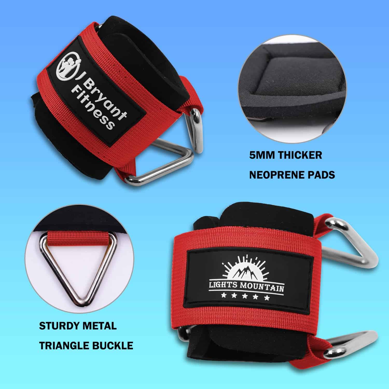 Puños de Muñeca Ajustables Lights Mountain con Acolchado de - Imagen 4