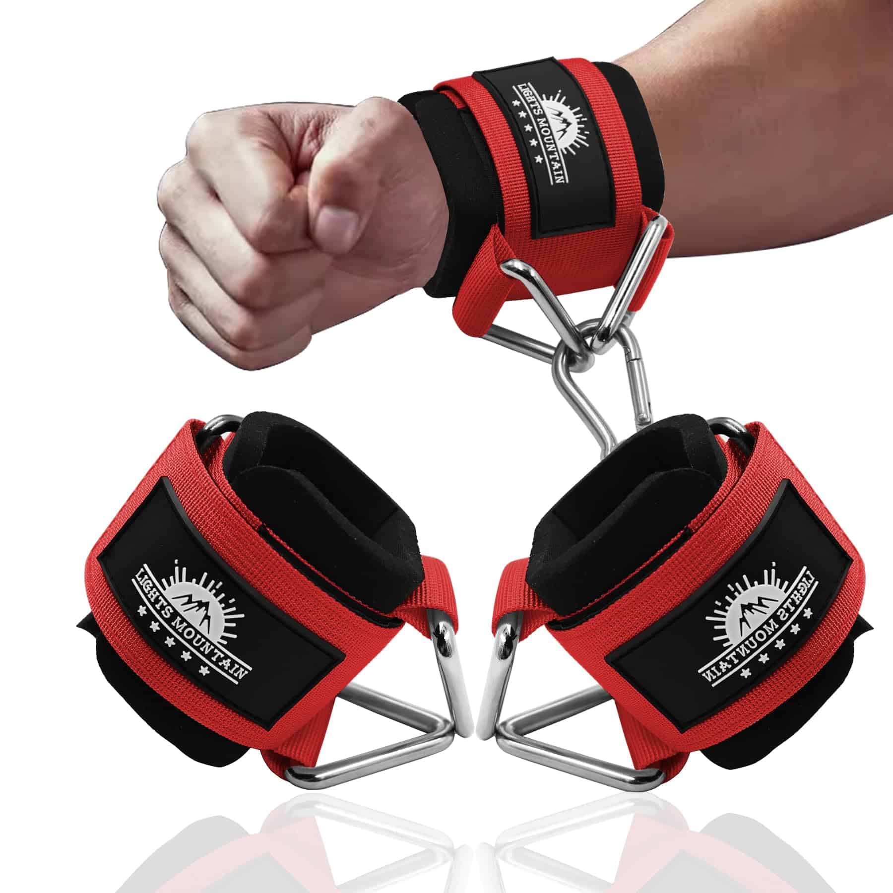 Puños de Muñeca Ajustables Lights Mountain con Acolchado de