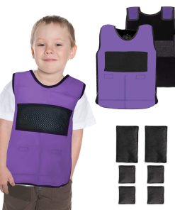 Chaleco para Niños Con 6 Pesas Removibles (Morado, Talla