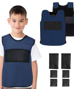 Chaleco para Niños con 6 Pesas Removibles (Azul Marino,