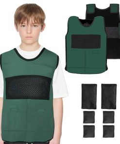Chaleco para Niños Incluye 6 Pesas Removibles (Verde,