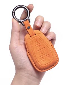 CUIBUKUG para Chevy Funda de llave de cuero genuino?