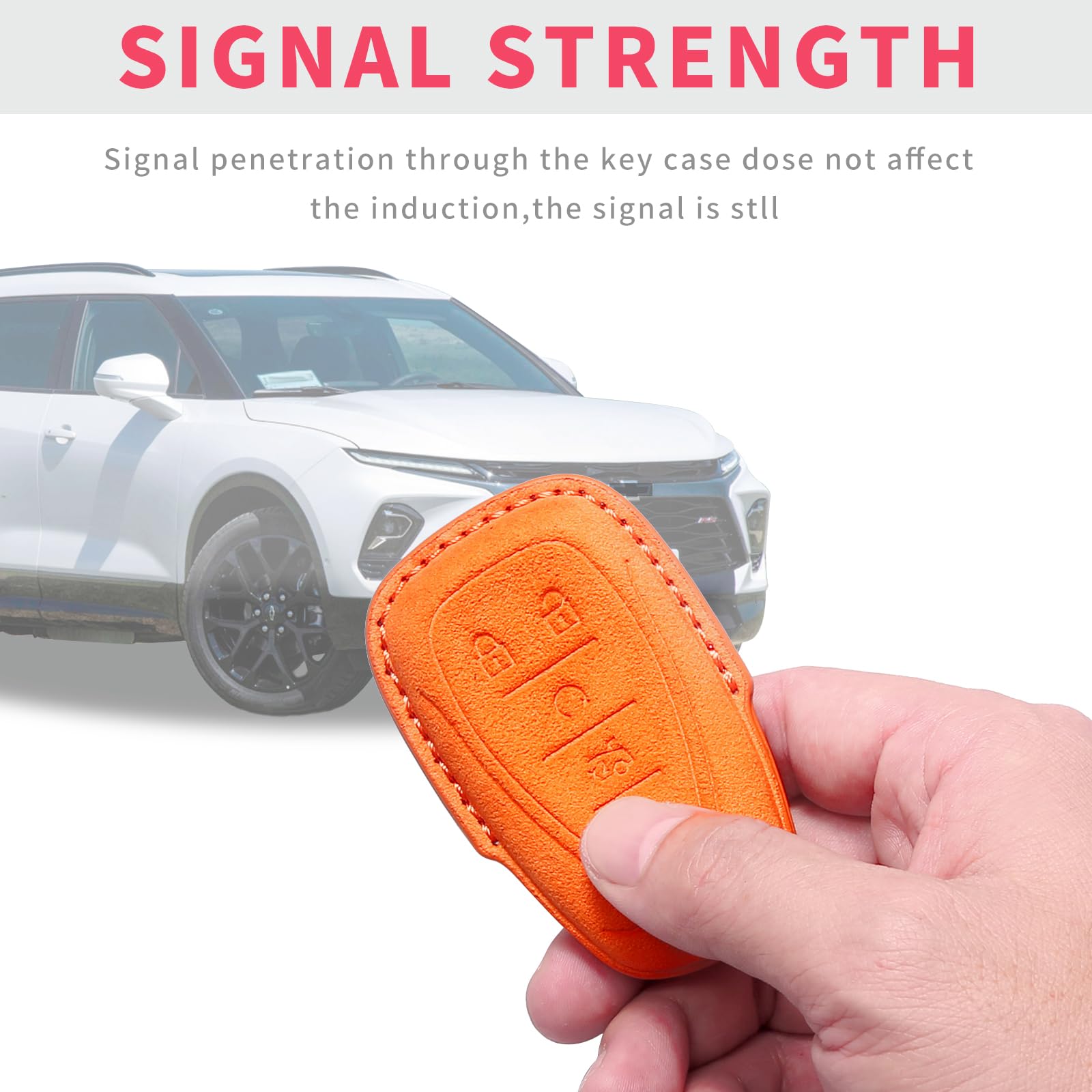 CUIBUKUG para Chevy Funda de llave de cuero genuino? - Imagen 7