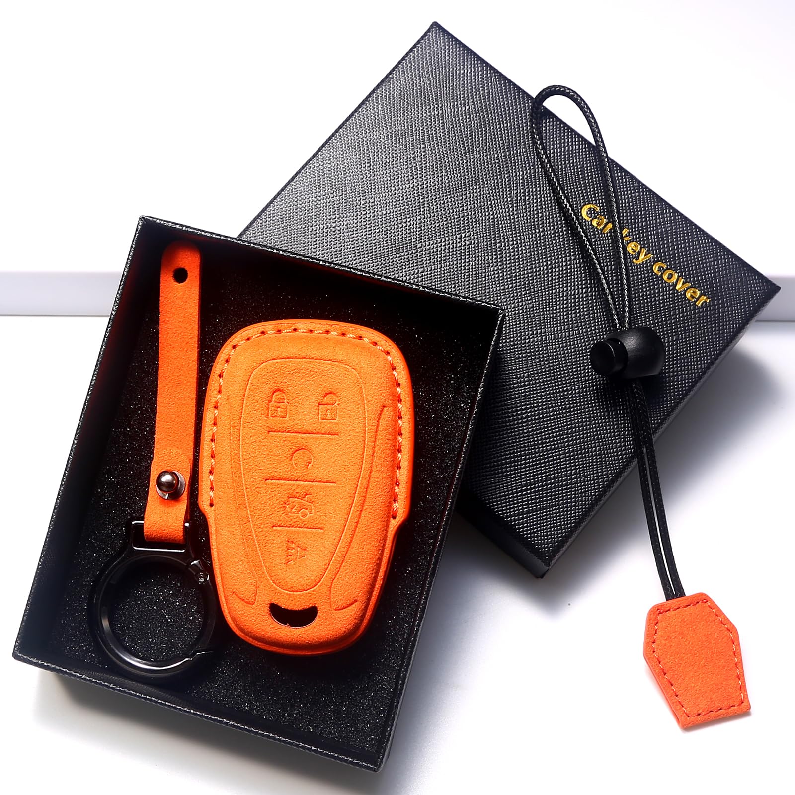 CUIBUKUG para Chevy Funda de llave de cuero genuino? - Imagen 3