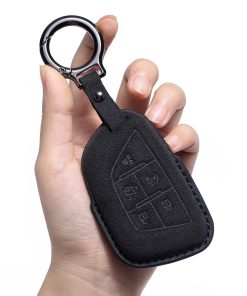 CUIBUKUG para Cadillac Cubierta de llavero de piel