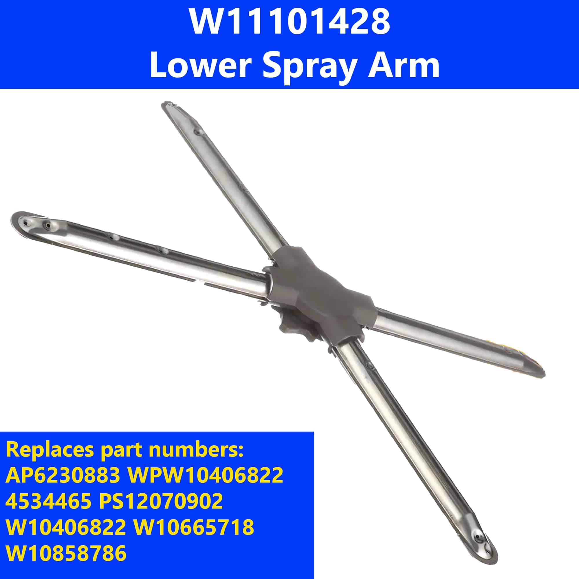 Brazo rociador inferior de lavavajillas W11101428 reemplaza - Imagen 4