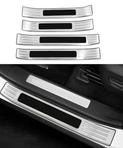 KEALAS 4 PCS Protectores de Umbral de Puerta de Acero