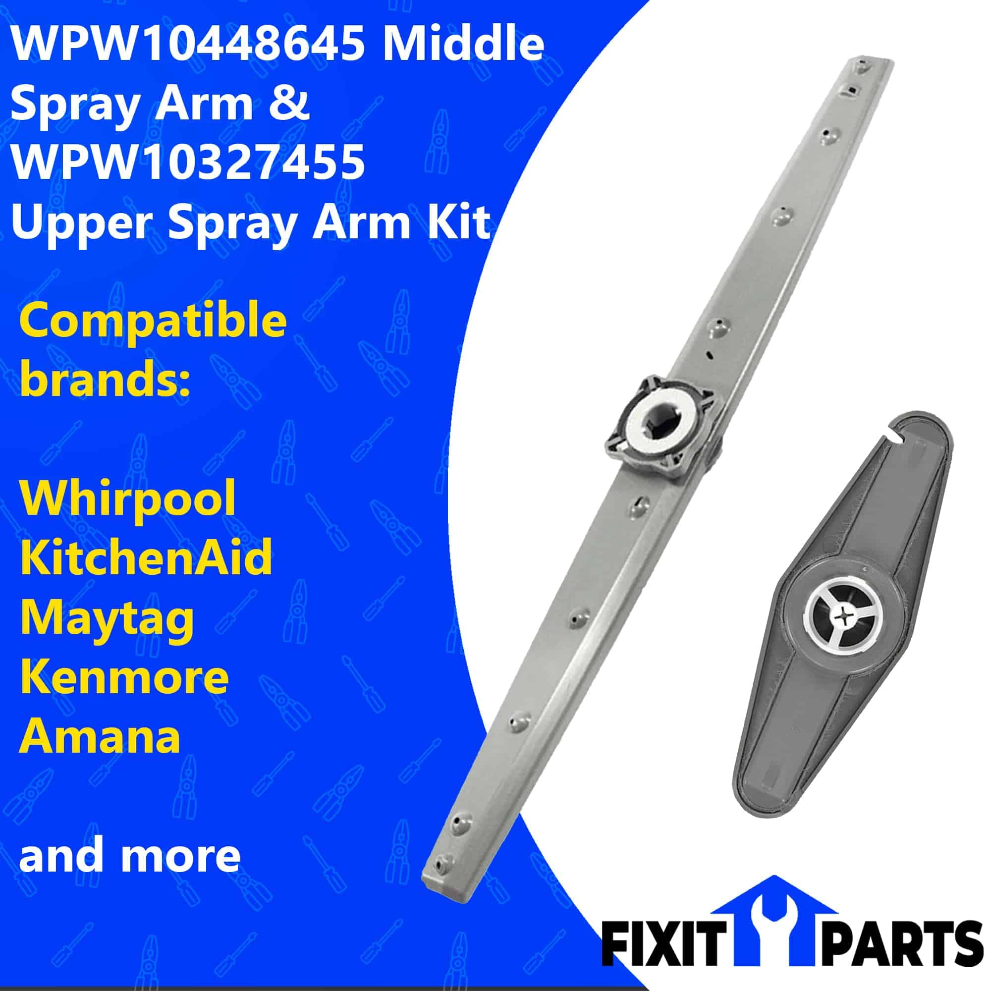 Kit de Brazo Rociador Central WPW10448645 reemplaza - Imagen 3