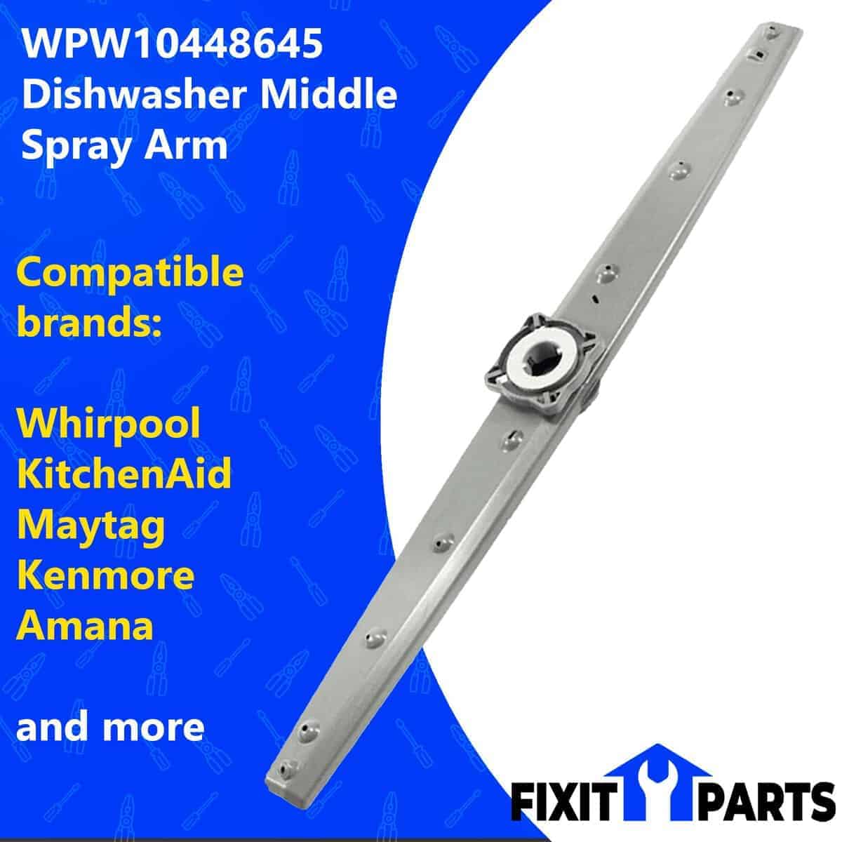 Brazo medio de rociado WPW10448645 para lavavajillas - Imagen 4