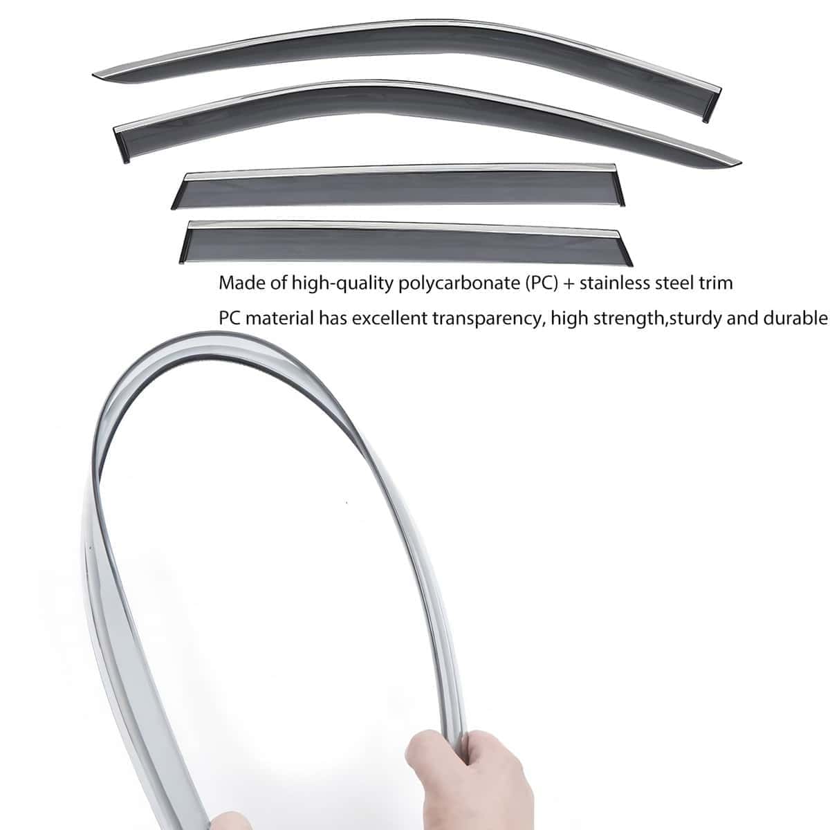 Visores de ventanas KEALAS Rain Guards para Toyota RAV4 - Imagen 3