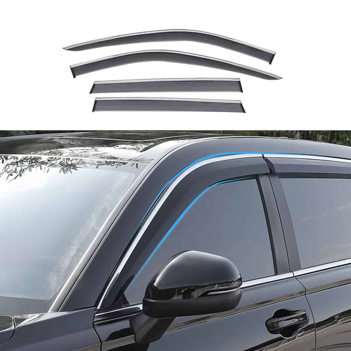 Deflectores de ventana para lluvia KEALAS para Honda CRV