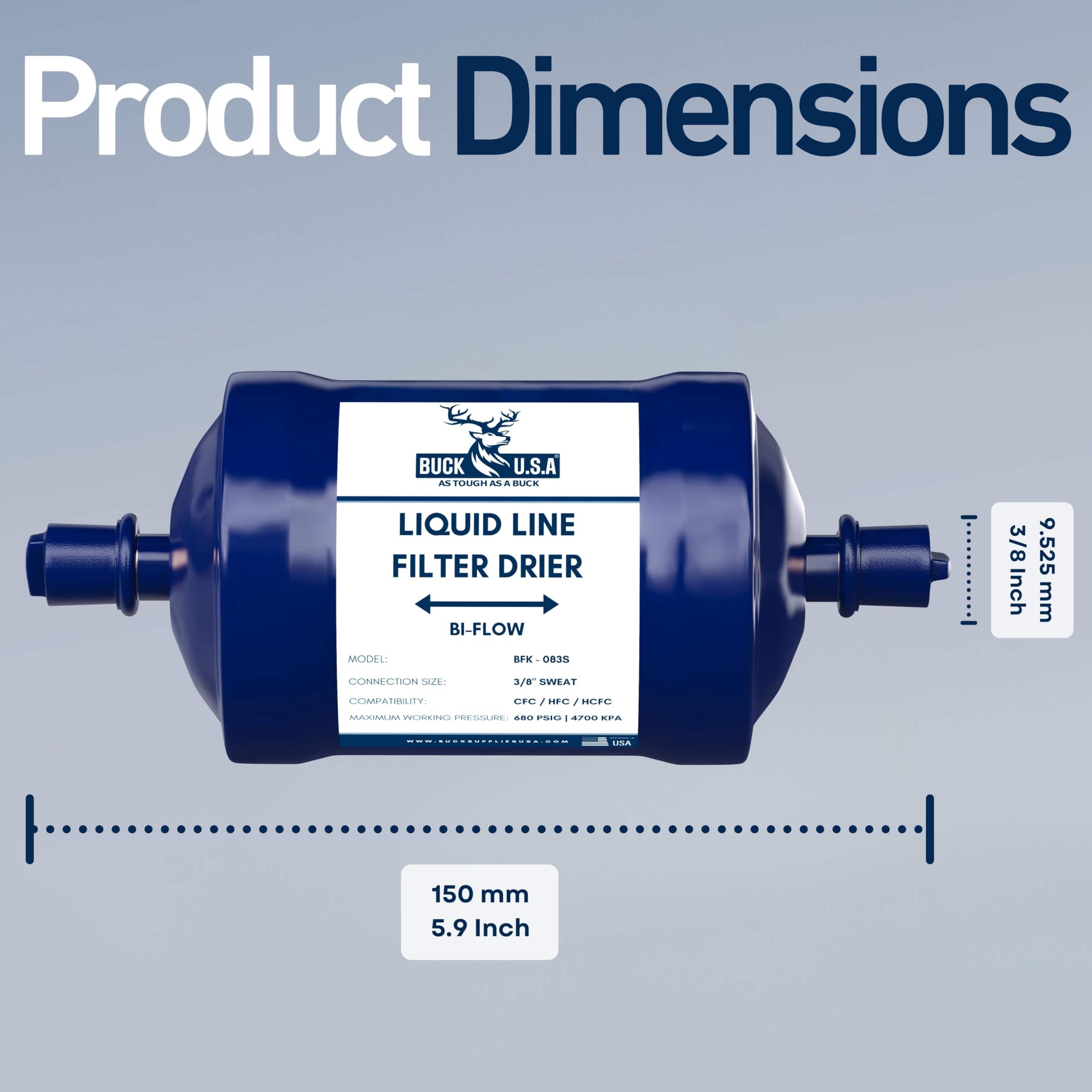 Filtro deshidratador de líquido refrigerante Buck Bi-Flow - Imagen 6