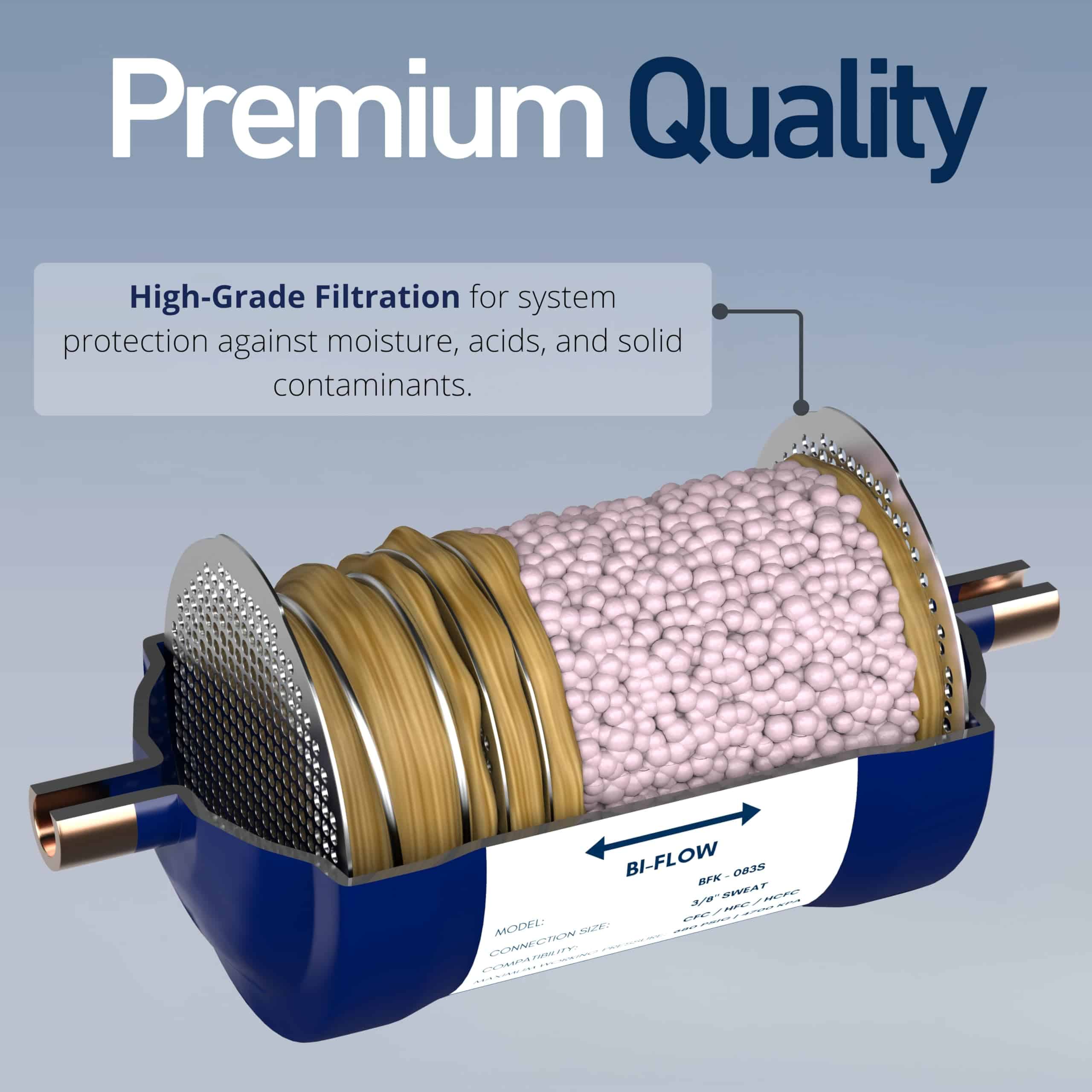 Filtro deshidratador de líquido refrigerante Buck Bi-Flow - Imagen 4