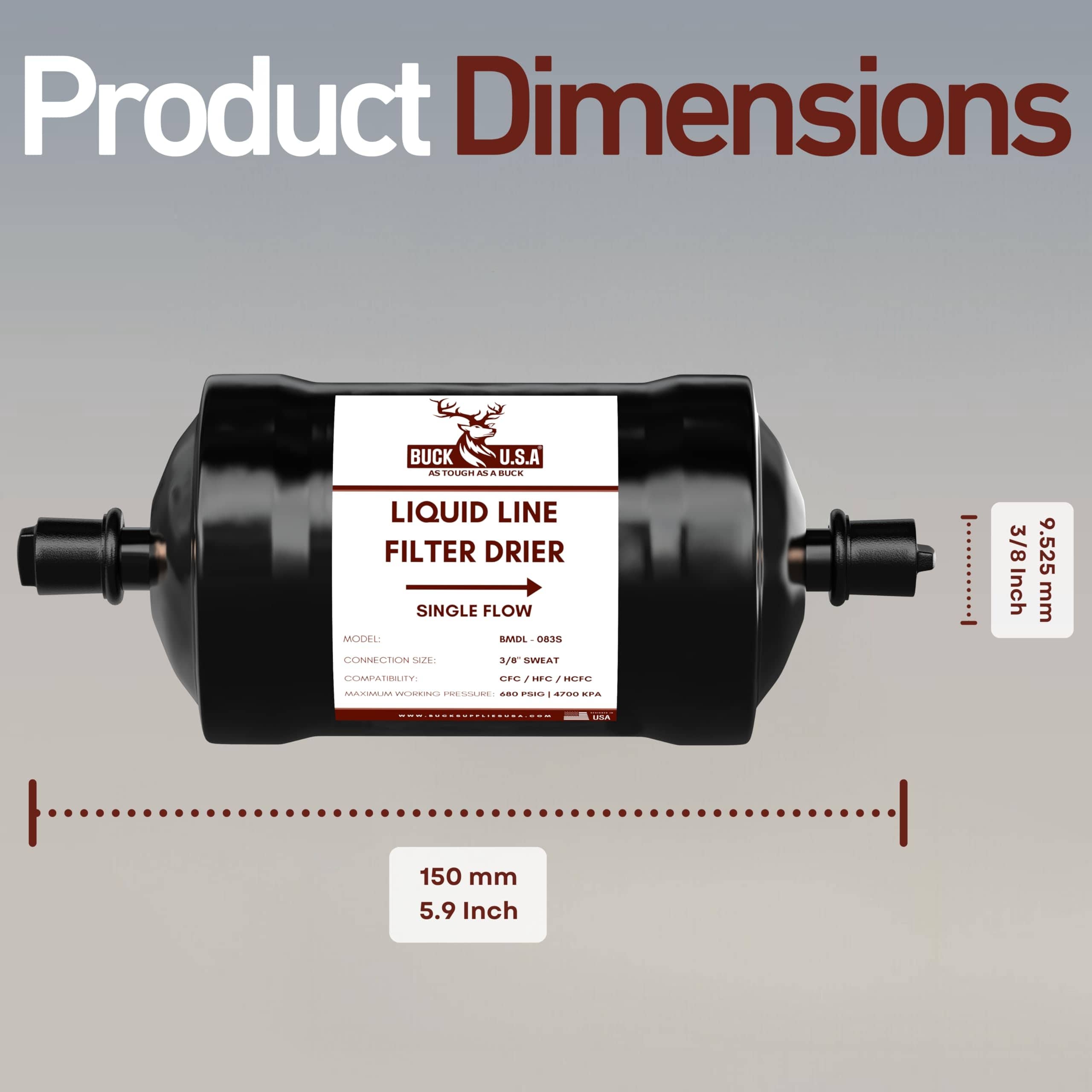 Filtro Secador de Línea de Líquido de Refrigerante de Flujo - Imagen 6