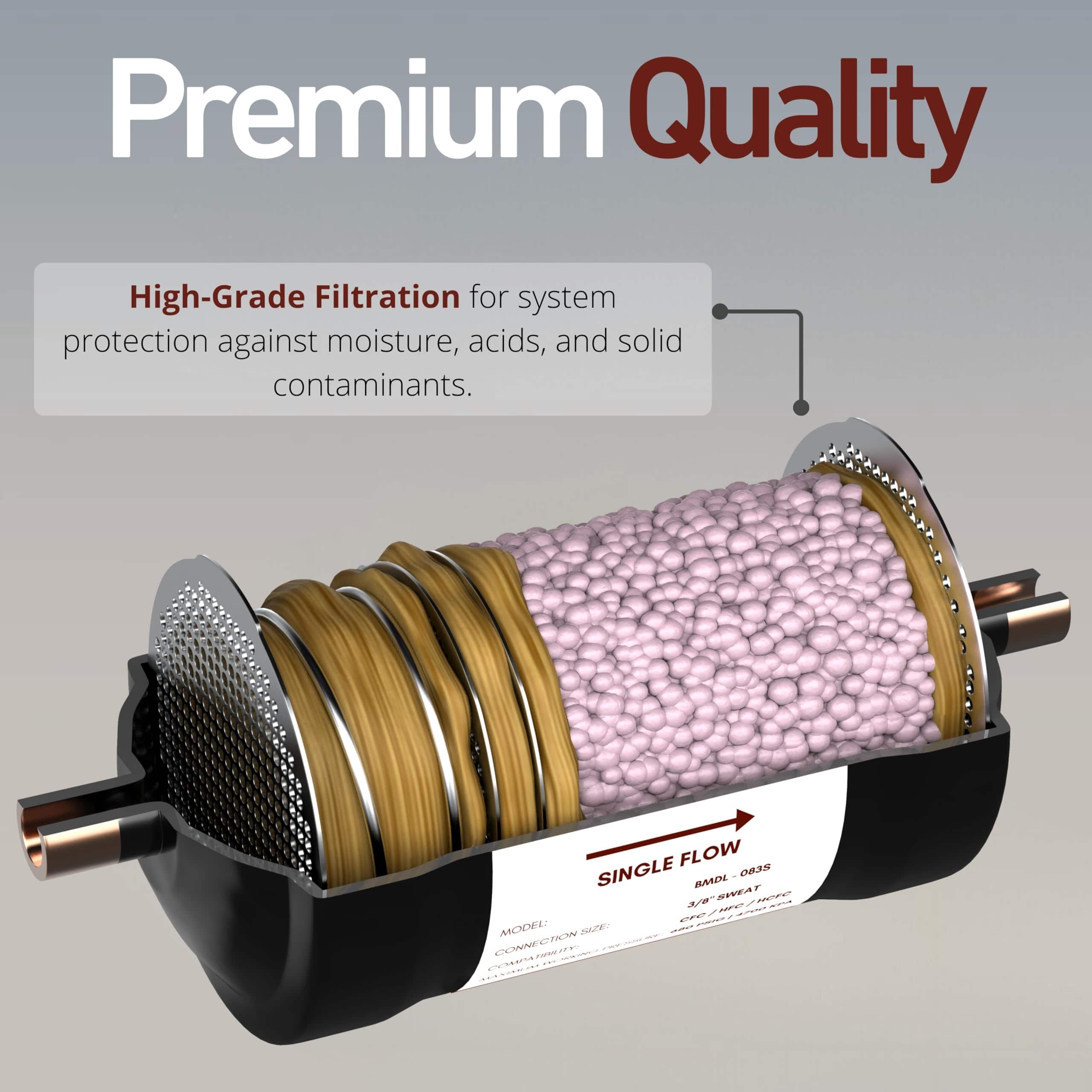 Filtro Secador de Línea de Líquido de Refrigerante de Flujo - Imagen 4